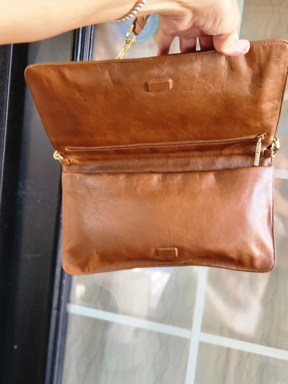 Tory Burch Tan Leather Shoulder Bag